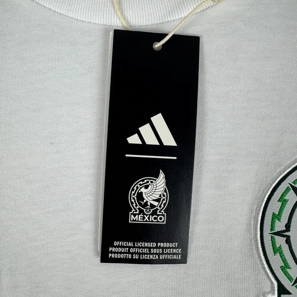 Adidas Mexico DNA T-Shirt Soccer White Mens Medium M